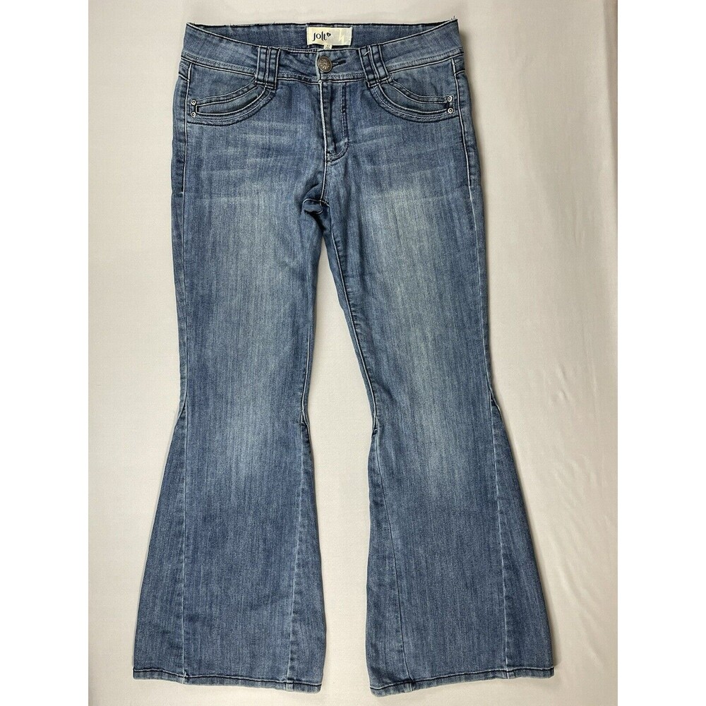 Jolt Medium Wash Mid Rise Jeans Women's 11 Blue Denim Flared 70's Bell Bottom